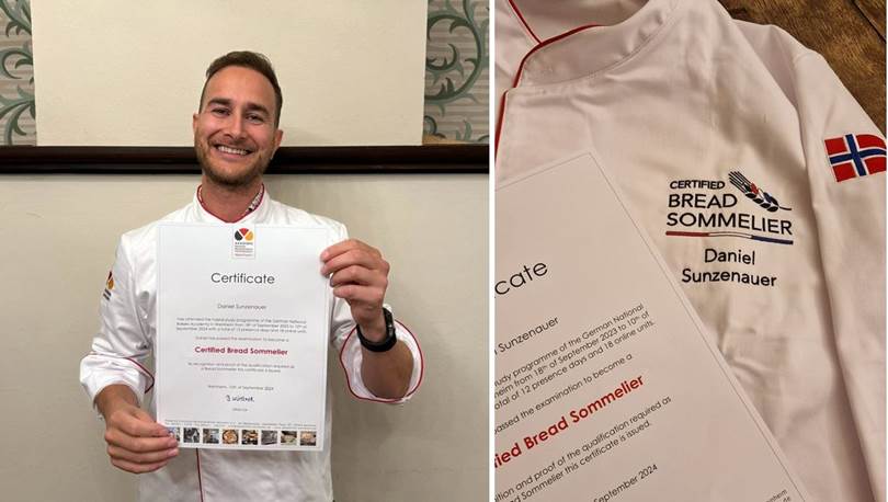 Det synlige beviset: Daniel smilte fra øre til øre etter å ha fullført.